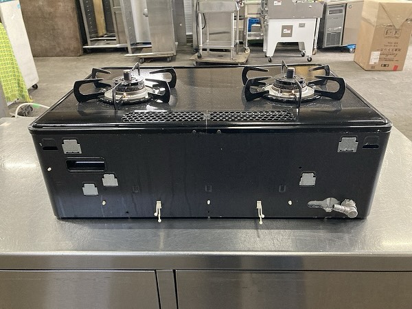中古厨房機器入荷情報‼️パロマ　2口ガスコンロ IC-66WCR-R　LPガス背面写真
