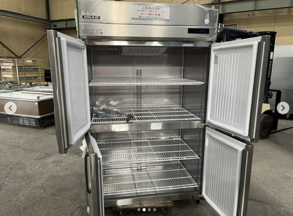 中古厨房機器入荷情報‼️フクシマガリレイ4ドア冷蔵庫　GRD-120RM-F 100V庫内写真