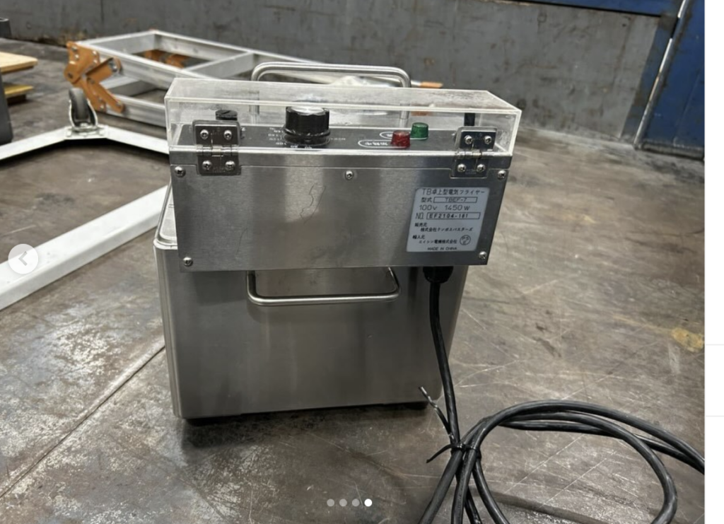 中古厨房機器入荷情報‼️エイシン電気フライヤー　TBEF-7　100V背面写真