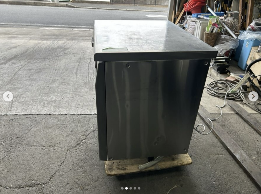 中古厨房機器入荷情報‼️フクシマガリレイ　冷凍ストッカー　冷凍コールドテーブル　TBCF-190-RH側面写真